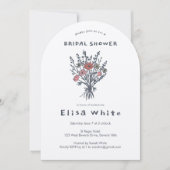 Wildflower boeket rustieke boog grillige douche kaart (Voorkant)