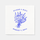 Wildflower boeket rustieke grillige bruiloft bloei servet (Voorkant)