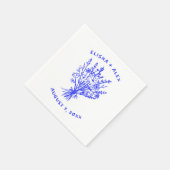 Wildflower boeket rustieke grillige bruiloft bloei servet (Hoek)