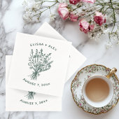 Wildflower boeket rustieke grillige bruiloft bloei servet