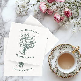 Wildflower boeket rustieke grillige bruiloft bloei servet