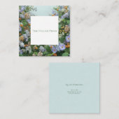 Wildflower Bohemian Square Frame Rustic Floral Vierkante Visitekaartje (Voorkant / Achterkant)