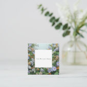 Wildflower Bohemian Square Frame Rustic Floral Vierkante Visitekaartje (Staand voorkant)