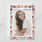 Wildflower Boho Afstudeerfeest Kaart (Achterkant)