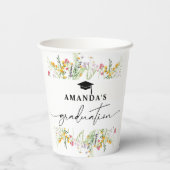 Wildflower Boho Afstudeerfeest Papieren Bekers (Achterkant)