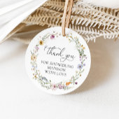 Wildflower Boho Baby shower Bedankjes Labels