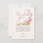 Wildflower Boho Baby shower Bedankkaart (Voorkant)