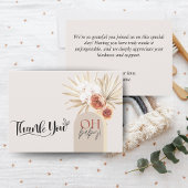 Wildflower Boho Baby shower Bedankt Card Templat