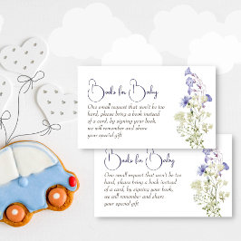 Wildflower boho baby shower boekaanvraag informatiekaartje
