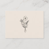 Wildflower Boho Baby shower BOEKEN VOOR BABY Informatiekaartje (Achterkant)