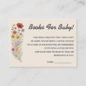 Wildflower Boho Baby shower BOEKEN VOOR BABY Informatiekaartje (Voorkant)