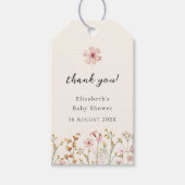 Wildflower Boho Baby Shower Cadeaulabel (Voorkant)
