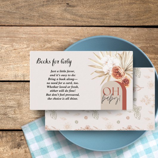 Wildflower Boho Baby shower Enclosure Kaart Floral