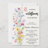 Wildflower Boho Baby shower Kaart (Voorkant)