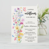 Wildflower Boho Baby shower Kaart (Staand voorkant)