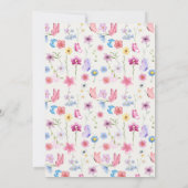 Wildflower Boho Baby shower Kaart (Achterkant)