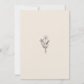 Wildflower Boho Baby shower Kaart (Achterkant)