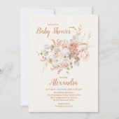 Wildflower Boho Baby shower Kaart (Voorkant)