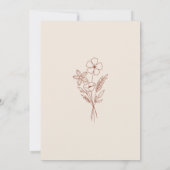 Wildflower Boho Baby shower Kaart (Achterkant)