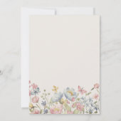 Wildflower Boho Baby shower Kaart (Achterkant)