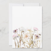 Wildflower Boho Baby shower Kaart (Achterkant)