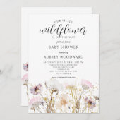 Wildflower Boho Baby shower Kaart (Voorkant / Achterkant)