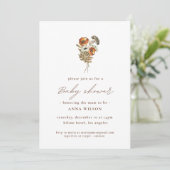 Wildflower Boho Baby shower Kaart (Staand voorkant)