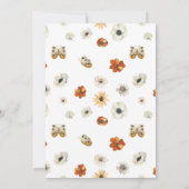 Wildflower Boho Baby shower Kaart (Achterkant)