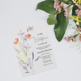 Wildflower Boho Baby shower Kaart