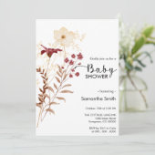Wildflower Boho baby shower Kaart (Staand voorkant)