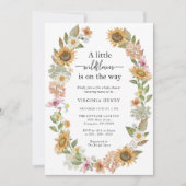 Wildflower Boho Baby shower Kaart (Voorkant)