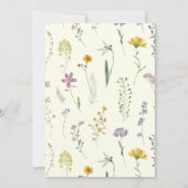 Wildflower Boho Baby shower Kaart (Achterkant)