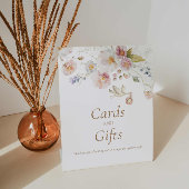 Wildflower Boho Baby shower Kaarten en geschenken  Reclamebord Met Voetstuk