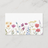 Wildflower Boho Baby shower Luier Raffle Informatiekaartje (Achterkant)