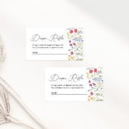 Wildflower Boho Baby shower Luier Raffle Informatiekaartje
