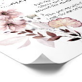 Wildflower boho Baby shower Mama's Belly Game Poster (Hoek)