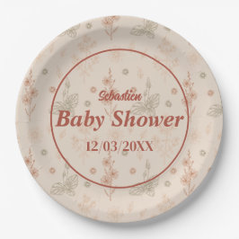 Wildflower Boho Baby shower Papier Bord Floral Rus