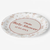 Wildflower Boho Baby shower Papier Bord Floral Rus (Gekanteld)