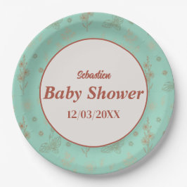 Wildflower Boho Baby shower Papier Bord Floral Rus