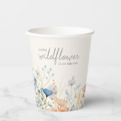 Wildflower Boho Baby shower Papieren Bekers (Voorkant)