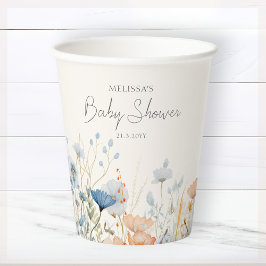 Wildflower Boho Baby shower Papieren Bekers
