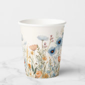 Wildflower Boho Baby shower Papieren Bekers (Voorkant)