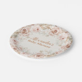 Wildflower Boho Baby shower Papieren Bordje (Gekanteld)