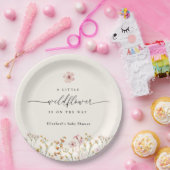 Wildflower Boho Baby Shower Papieren Bordje (Feest)