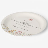 Wildflower Boho Baby Shower Papieren Bordje (Gekanteld)