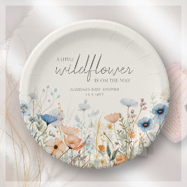 Wildflower Boho Baby shower Papieren Bordje