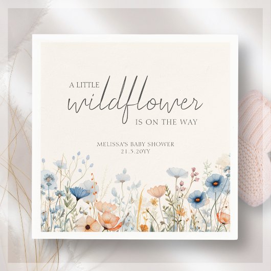 Wildflower Boho Baby shower Servet