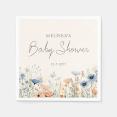 Wildflower Boho Baby shower Servet (Voorkant)