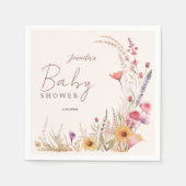 Wildflower Boho Baby shower Servet (Voorkant)