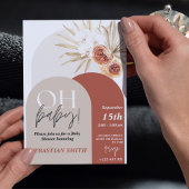 Wildflower Boho Baby shower Uitnodigen - Genderneu Kaart